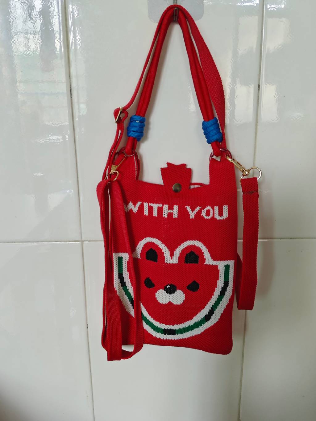 Knitted multi-functional bag