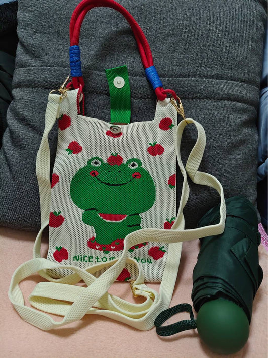 Knitted multi-functional bag